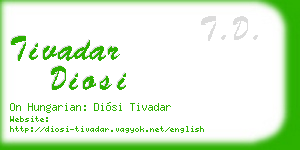 tivadar diosi business card