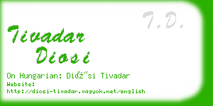 tivadar diosi business card